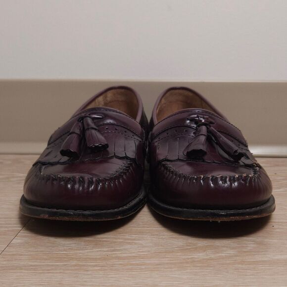 GH Bass & Co Weejuns Leather Loafers Dress Shoes Mens Size 12 Burgundy - Picture 2 of 16